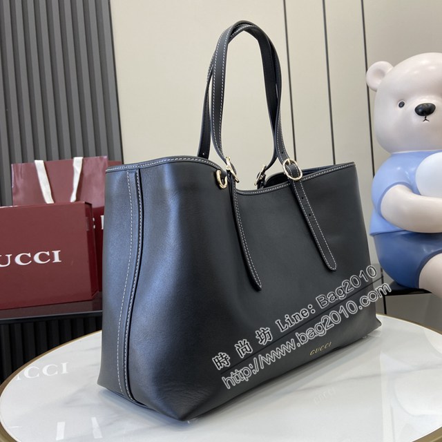 Gucci專櫃古馳最新款購物袋GG圖案條紋織大號肩背包 jh2753型號：815213